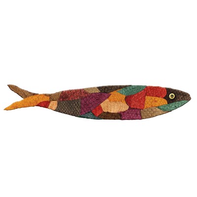 Mosaico de couro de peixe