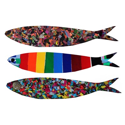 Sardin stripes,  Sardin rainbow,  Sardin confetti